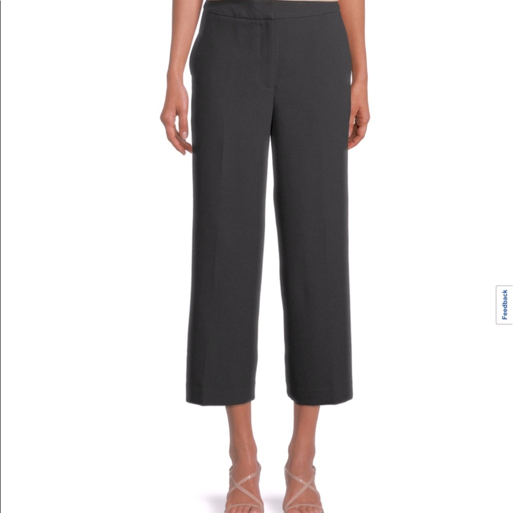Worthington black wide leg ankle pant, size 8